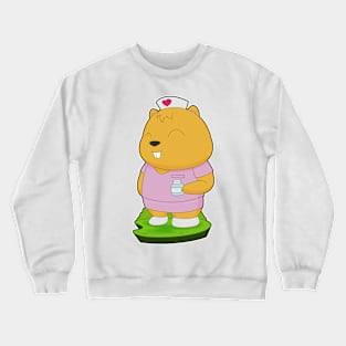 Hamster Nurse Medicine Crewneck Sweatshirt